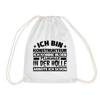 Konstrukteur Geschenk lustig Himmel Hölle - Turnbeutel - Weiß - Vorne