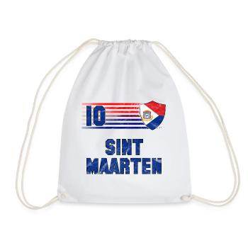 Sint Maarten Fußball Mannschaft - Turnbeutel - Weiß - Vorne
