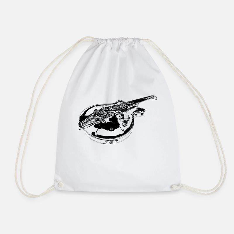 Electric guitar - Drawstring Bag - white