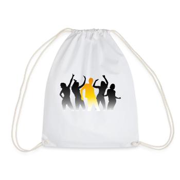 Dancing people at a party - Drawstring Bag - white - Front