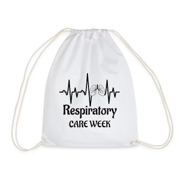 Respiratory Care Week - Respiratory Therapy - Drawstring Bag - white - Front