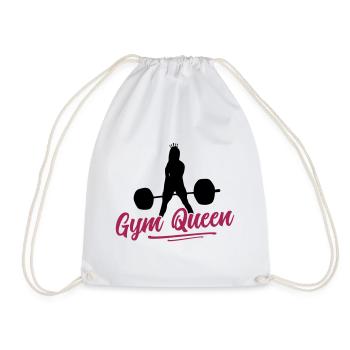 fitness fille gym reine - Sac de sport léger - blanc - Devant