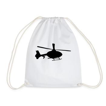 hélicoptère - Sac de sport léger - blanc - Devant