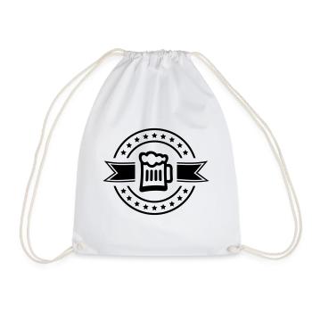 icône de chope de bière - Sac de sport léger - blanc - Devant