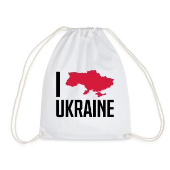 j'aime le pays ukrainien - Sac de sport léger - blanc - Devant