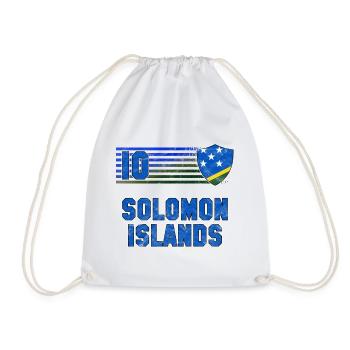Solomon Islands Football Team - Drawstring Bag - white - Front