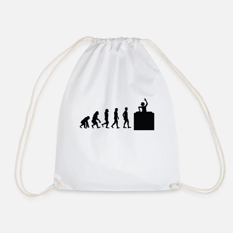 Evolution DJ - Drawstring Bag - white