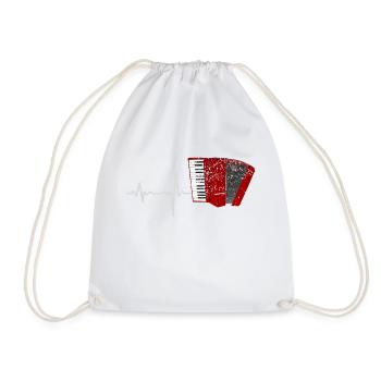 Cadeau Heartbeat Accordéon - Sac de sport léger - blanc - Devant