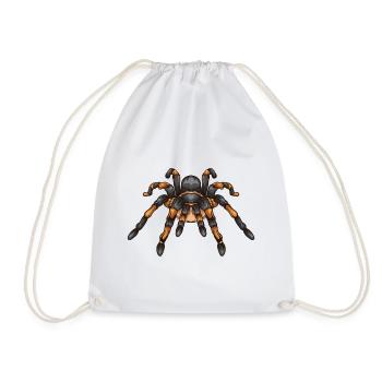 Tarantel Spinne Wolfsspinne Webspinne - Turnbeutel - Weiß - Vorne