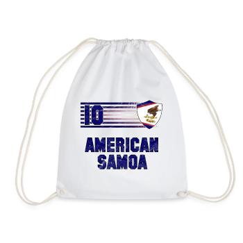American Samoa Soccer Team - Drawstring Bag - white - Front