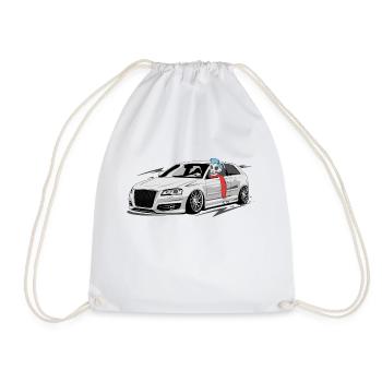 A3 8P S3 Skulldriver - Drawstring Bag - white - Front
