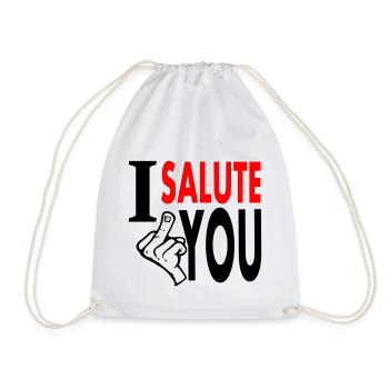Humor | Funny | i salute you - Sac de sport léger - blanc - Devant