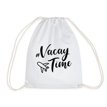 avion de vacances - Sac de sport léger - blanc - Devant