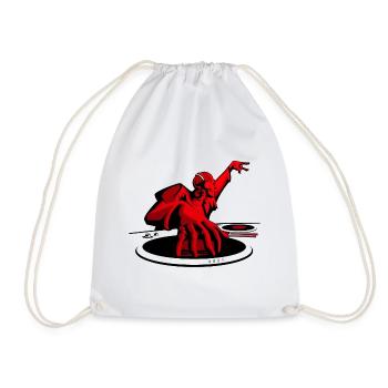 disc jockey - Drawstring Bag - white - Front