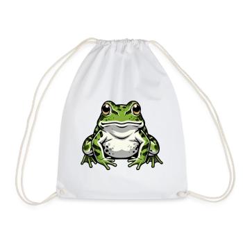 Funny Frog Toad Gift - Drawstring Bag - white - Front