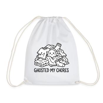 Ghosted My Chores - Cute Ghost Laundry Pile  - Turnbeutel - Weiß - Vorne