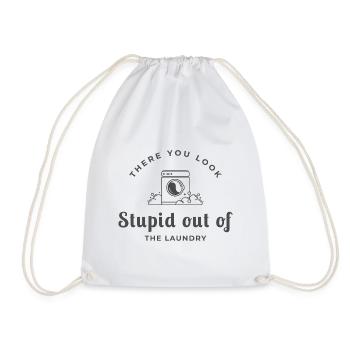 Puisque tu as l'air stupide de la lessive - Denglisch - Sac de sport léger - blanc - Devant