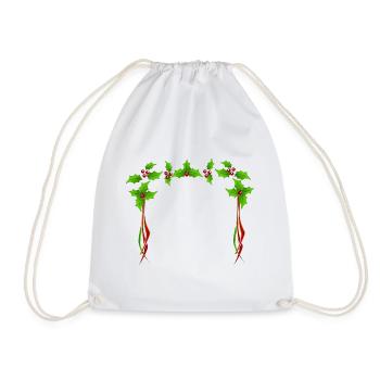 Cadre De Houx de Noël - Sac de sport léger - blanc - Devant