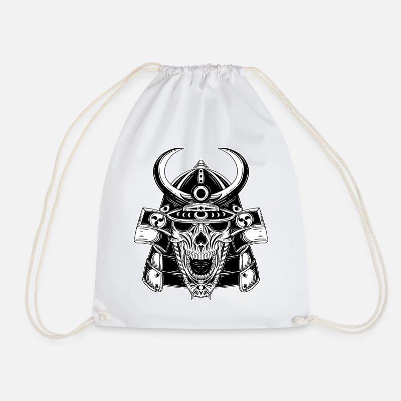 Schädel Skull Horror Japan Halloween Geisha - Turnbeutel - Weiß