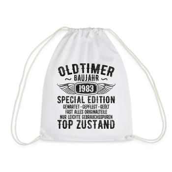 Cadeau d’anniversaire vintage 1983 année de construction 1983 - Sac de sport léger - blanc - Devant