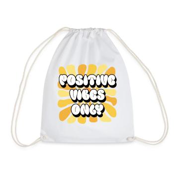 Ondes positives Uniquement des affirmations positives Soleil - Sac de sport léger - blanc - Devant