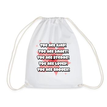 Liste des Affirmations Positives PinkFlower Women - Sac de sport léger - blanc - Devant