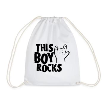 This Boy rocks - Turnbeutel - Weiß - Vorne