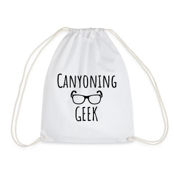 Canyoning funny saying - Canyoning Geek - Drawstring Bag - white - Front