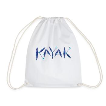 Kayak gift kayaker canoe-kayak - Drawstring Bag - white - Front