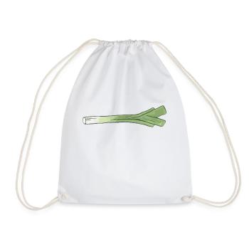 Leek just a leek - Drawstring Bag - white - Front