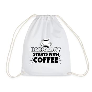 Radiologie café drôle sort - Sac de sport léger - blanc - Devant