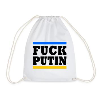fck ptn - Drawstring Bag - white - Front
