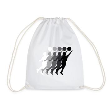 FistballEr Silhouette Fistball Transition - Drawstring Bag - white - Front
