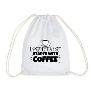 Psychiatrie café drôle - Sac de sport léger - blanc - Devant