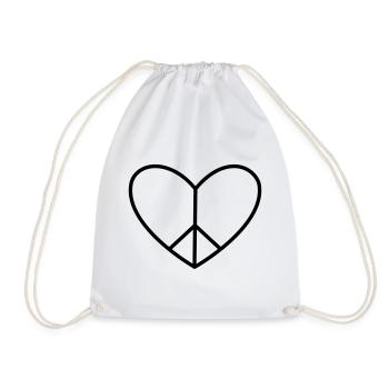 Peace in the heart - Drawstring Bag - white - Front