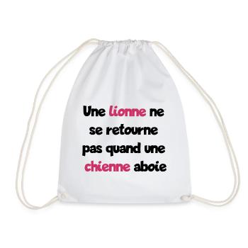 Une lionne ne se retourne pas - Sac de sport léger - blanc - Devant
