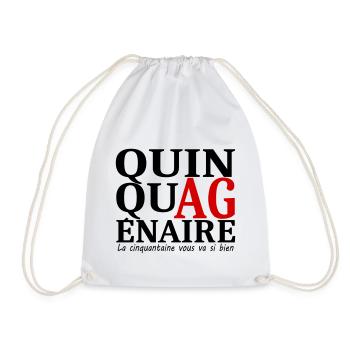 Quinquagénaire / Anniversaire / Humour / drôle - Sac de sport léger - blanc - Devant