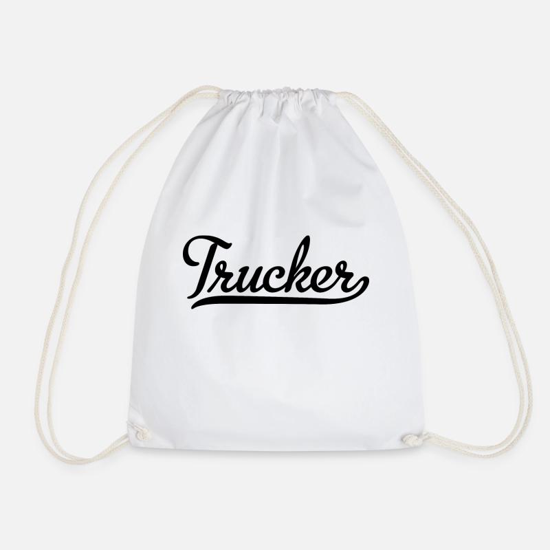 Trucker - Drawstring Bag - white