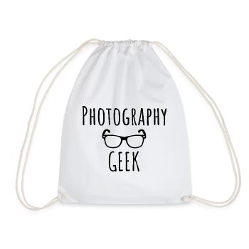 Photography funny saying - Photography Geek - Drawstring Bag - white - Front