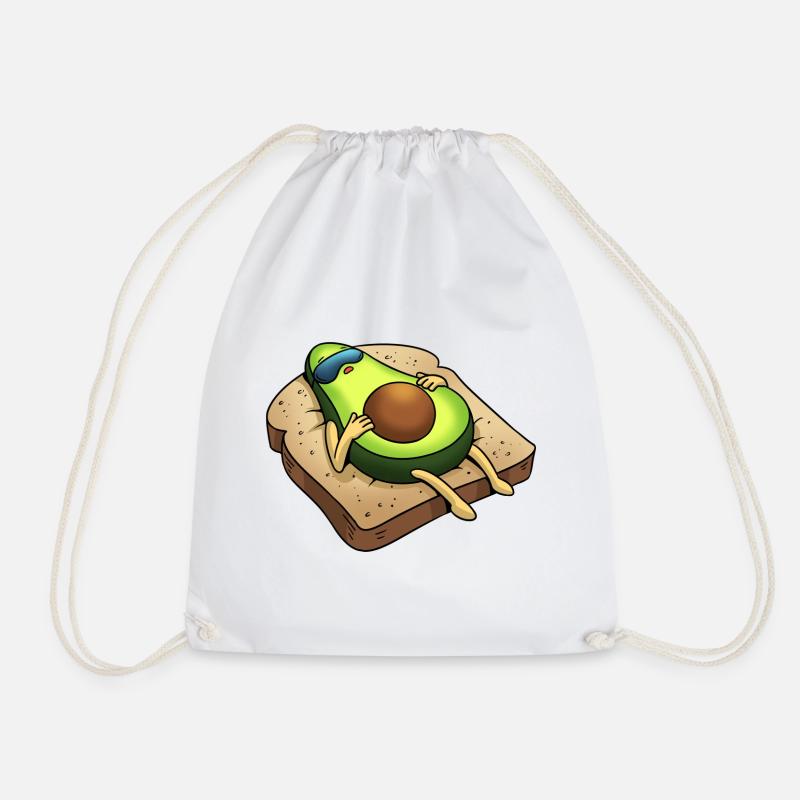 Avocado auf einer Toastscheibe - Turnbeutel - Weiß