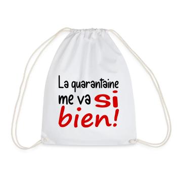Humour / cadeau / la quarantaine me va si bien - Sac de sport léger - blanc - Devant