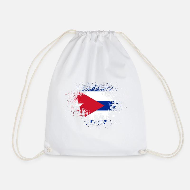 Kuba Flagge Farbspritzer Karibik Cuba Havanna - Turnbeutel - Weiß