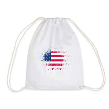 USA Flag Blob America Stars & Stripes Patriot - Sac de sport léger - blanc - Devant