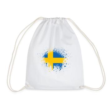 Schweden Flagge Skandinavien Schwedische Fahne - Turnbeutel - Weiß - Vorne