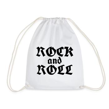 Rock'n'Roll-Gotik-Typografie-Design - Turnbeutel - Weiß - Vorne