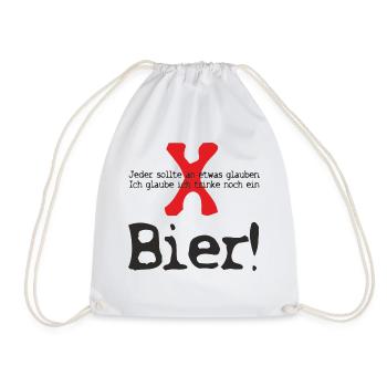 Saufen Kiffen Design 4971 - Turnbeutel - Weiß - Vorne