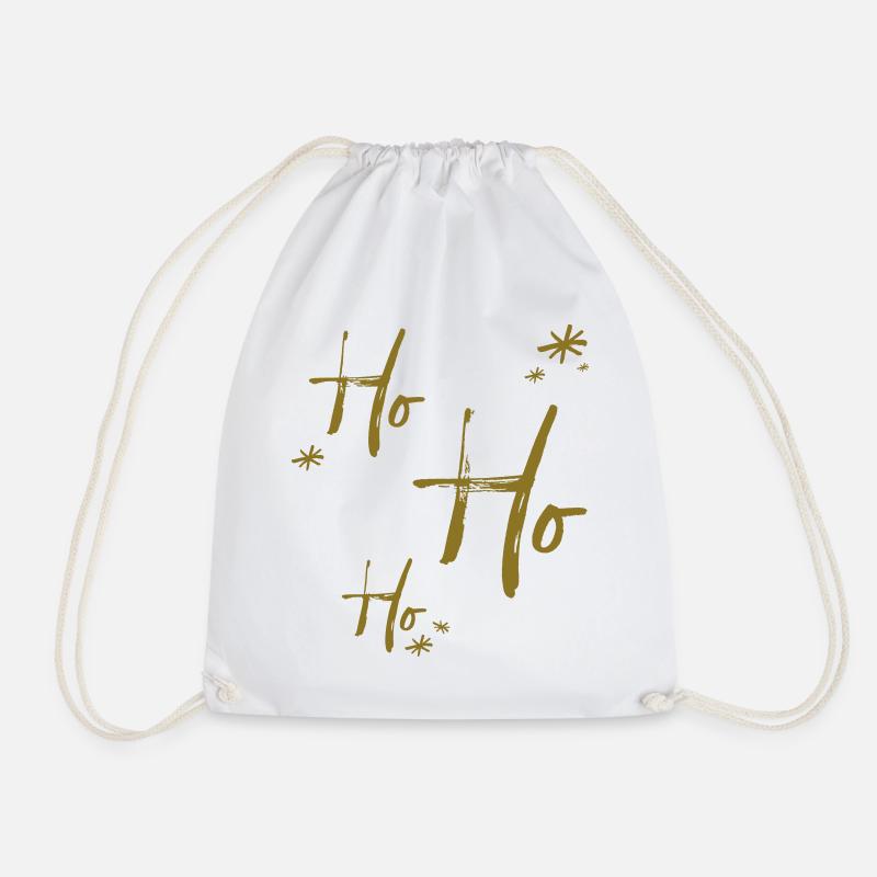 Ho Ho Ho - Drawstring Bag - white