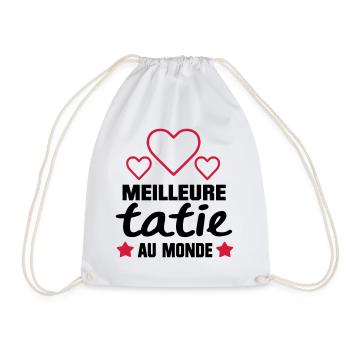 MEILLEURE tatie,citation,cadeau pour tata - Sac de sport léger - blanc - Devant
