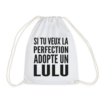 Si tu veux la perfection adopte Lulu Lucas Lucien - Sac de sport léger - blanc - Devant