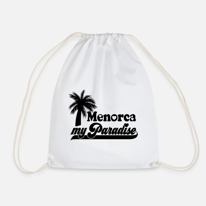 Farbe änderbar | Menorca my Paradise - Turnbeutel - Weiß